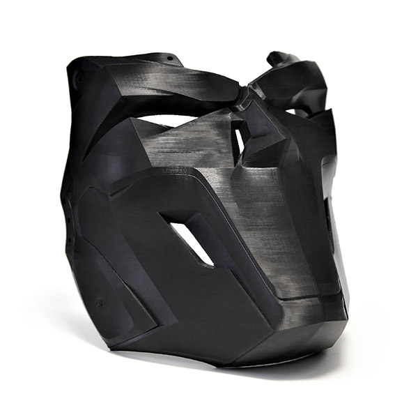 3D print without a surface treatment - super-hero mask printed on the Zortrax 3D printer