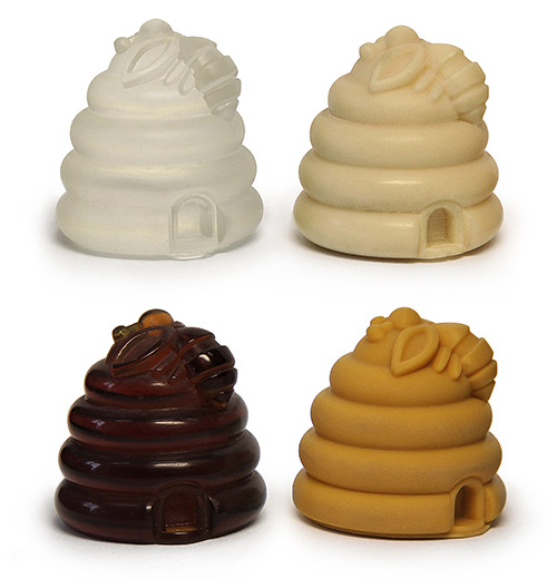 4 beehives - an example of an ultra-detailed 3D print made of various resins